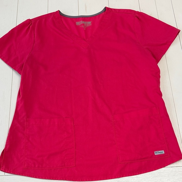 Grey's Anatomy Women's Bright Pink Short Sleeve Top - Picture 1 of 3